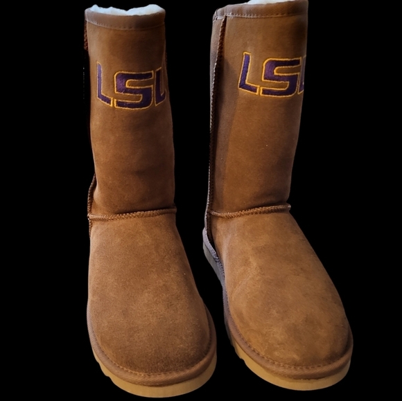 LSU GEAUX Tigers Roadies Women's size 9 Leather, Wool boots NEW - Picture 9 of 16